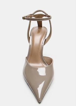 Лакированные туфли на каблуке zara 3