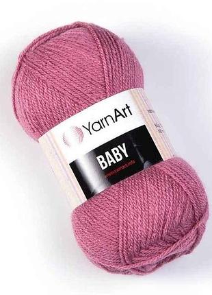 Пряжа baby рожевий 100% акрил 150м 50г 5шт/уп 3017 тм yarnart
