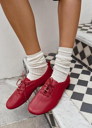 Кожаные туфли-дерби zara
