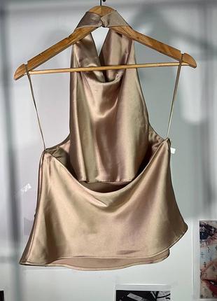 Zara атласний топ-халтер 4