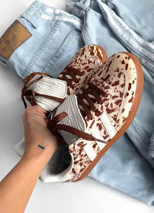 😍 жіночі кросівки adidas samba lt “cow print” brown/white