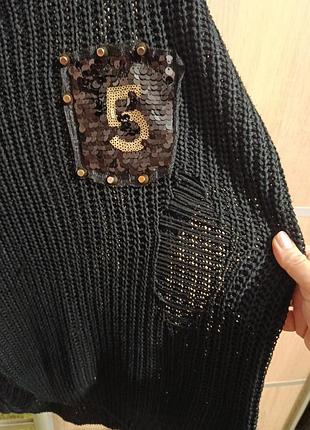 Светр кофта рвана подовжена 4