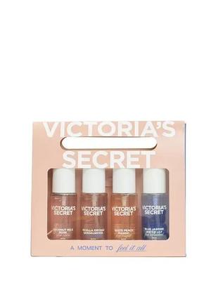 Подарочный набор victoria’s secret 4-piece hair &amp; body mini mist gift set