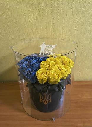 Букет з атласних стрічок 3