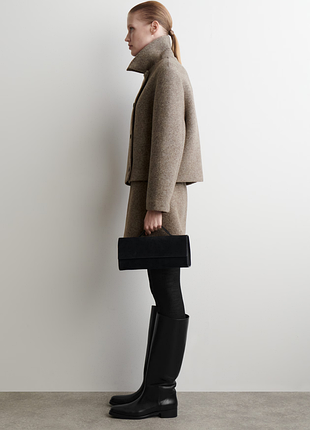 Куртка жіноча cos boiled wool-blend short jacket / м 2