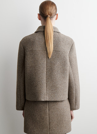 Куртка жіноча cos boiled wool-blend short jacket / м 3