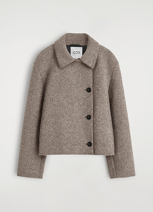 Куртка жіноча cos boiled wool-blend short jacket / м 5