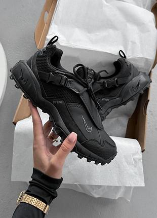 Чорні кросівки унісекс nike acg air phassad black х найк 38