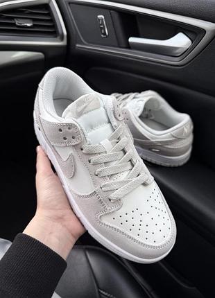 Nike dunk low sail grey metallic silver 3