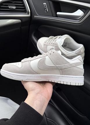 Nike dunk low sail grey metallic silver 4