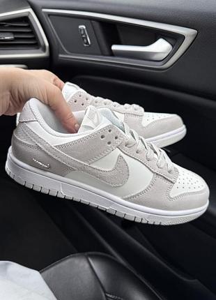Nike dunk low sail grey metallic silver 8