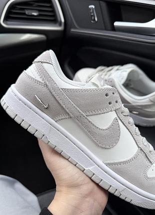 Nike dunk low sail grey metallic silver 7
