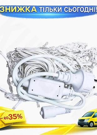 Ku новогодняя гирлянда уличная universal fit бахрома 6 м 105 led мультиколор для украшения дома и фаса uni2l_k
