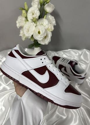 Nike sb dunk white bordo 3