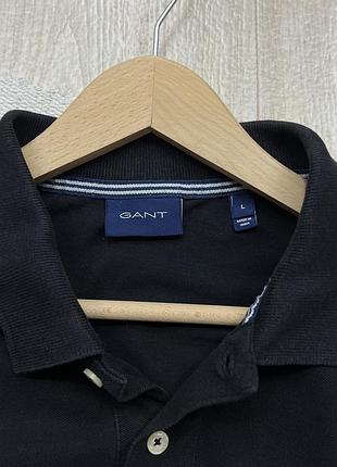 Поло чорне gant 4