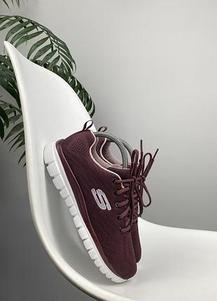 Оригінальні кросівки skechers винні бордові 37 р. 24 см