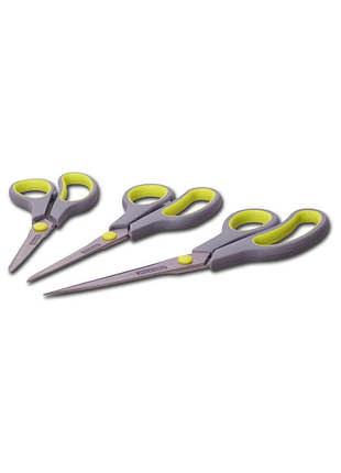 Ku набір кухонних ножиць universal fit kamille 14см 17см 21.5см для обробки м'яса риби з ковзкими ручк uni2l_k