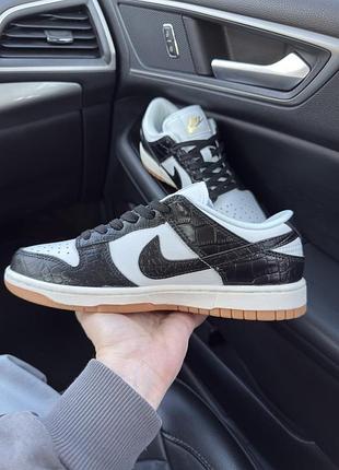 Nike sb dunk low black croc 4
