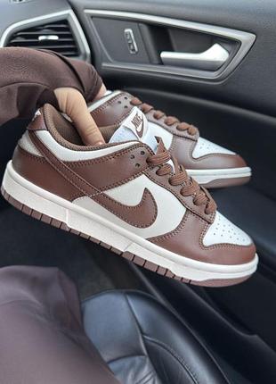 Nike dunk low brown white 7