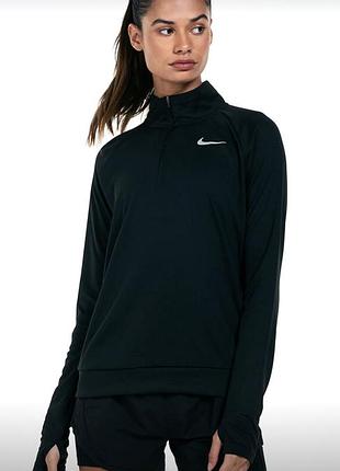 Женский спортивный лонгслив, кофта nike pacerblack