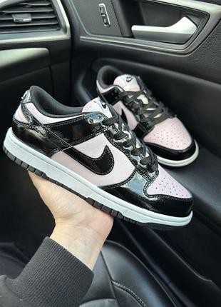 Nike sb dunk low pink black patent
