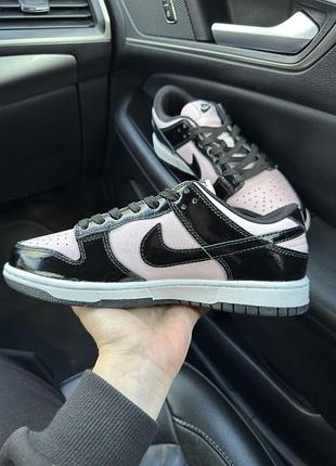Nike sb dunk low pink black patent 2