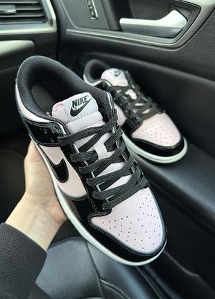 Nike sb dunk low pink black patent 4