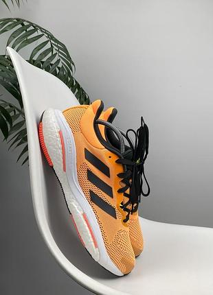 Оригінальні кросівки adidas solarglide помаранчеві 44 р. 28 см