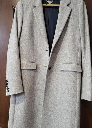 Елегантне сіре пальто tommy hilfiger з італійської тканини (fine italian fabric)