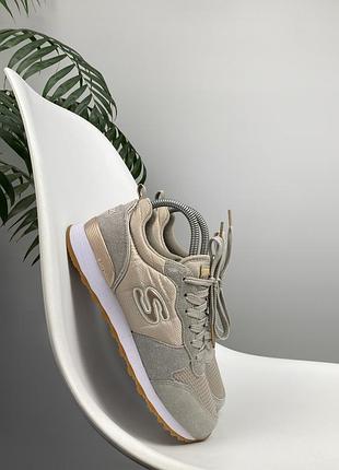 Оригінальні кросівки skechers бежеві/сірі 38 р. 25 см