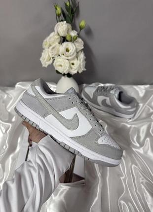 Nike sb dunk low grey white 2
