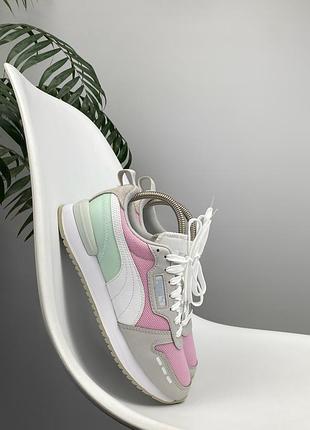 Оригінальні кросівки puma rider (рожеві/м'ятні) 38 р. 24 см