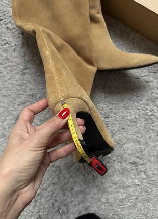 Чоботи труби zara замш 8