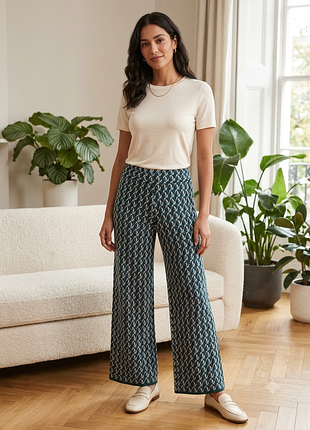 Укороченные вязаные брюки zara 💙💚