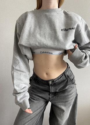 Укорочений світшот на флісі ellesse