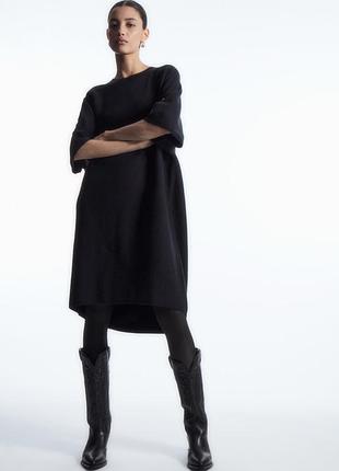 Платье женское cos oversized-fit wool t-shirt dress / xs