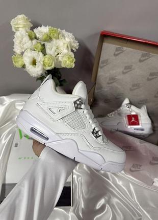 Nike air jordan 4 retro full white 2