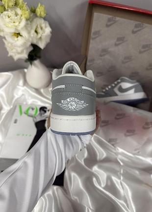 Nike air jordan 1 low "white wolf grey" 4