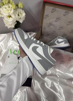 Nike air jordan 1 low "white wolf grey" 3