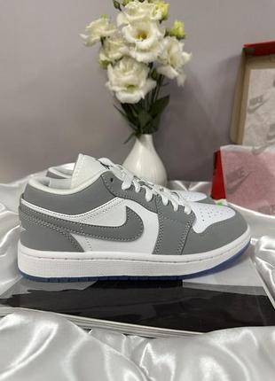 Nike air jordan 1 low "white wolf grey" 8