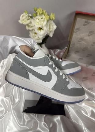 Nike air jordan 1 low "white wolf grey" 6