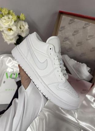 Nike air jordan 1 low full white 7