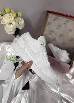 Nike air jordan 1 low full white 3