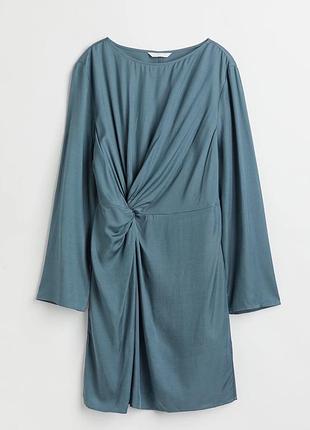 H&m платье из вискозы с драпировкой