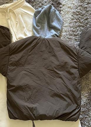 Демісезонний пуфер zara демісезонна куртка zara з капюшоном коричнева куртка zara; 8