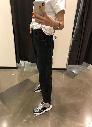 Джинси жіночі прямі чорні zara 36 straight сірі