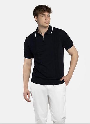 Чоловіче поло m&s cotton rich з блискавкою, р.l