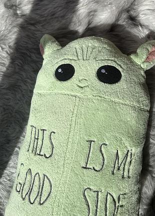 Плюшева подушка для обіймів грогу  / бебі йода «this is my good side»