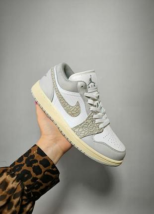 Nike air jordan 1 low elethant print premium