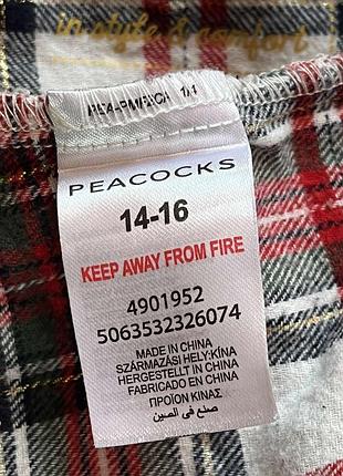 Теплая пижама в клетку peacocks m-l 9